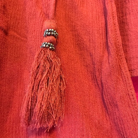 Red soft cardigan with tassels great condition - Picture 3 of 5